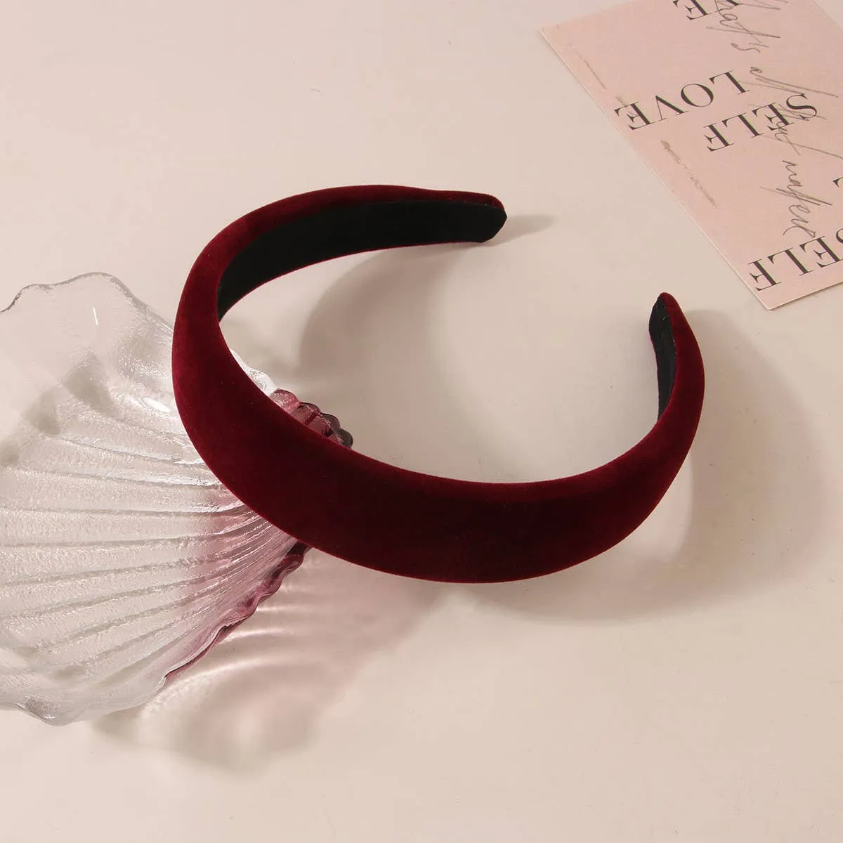 Retro Solid Headband - Wine