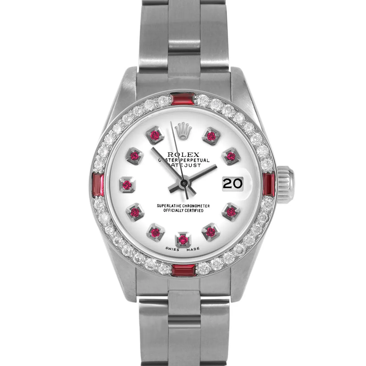 Rolex Datejust 26mm | 69174-WHT-RBY-AM-4RBY-OYS