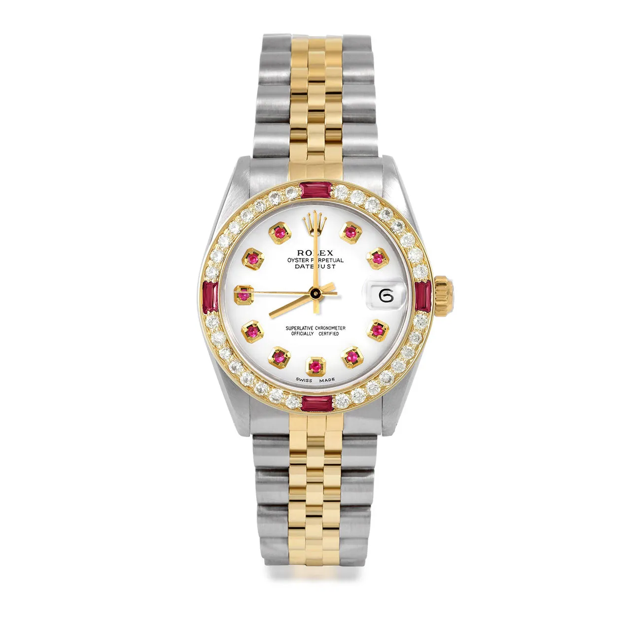 Rolex Datejust 31mm | 6827-TT-WHT-RBY-AM-4RBY-JBL