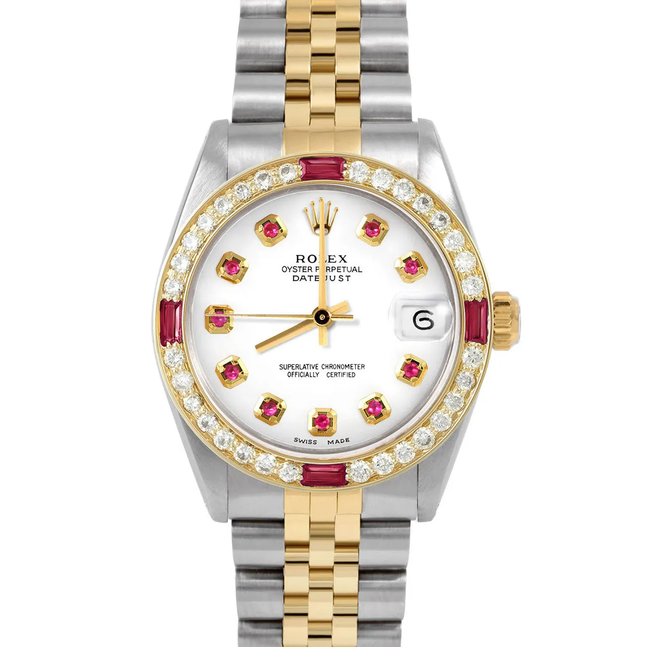 Rolex Datejust 31mm | 6827-TT-WHT-RBY-AM-4RBY-JBL