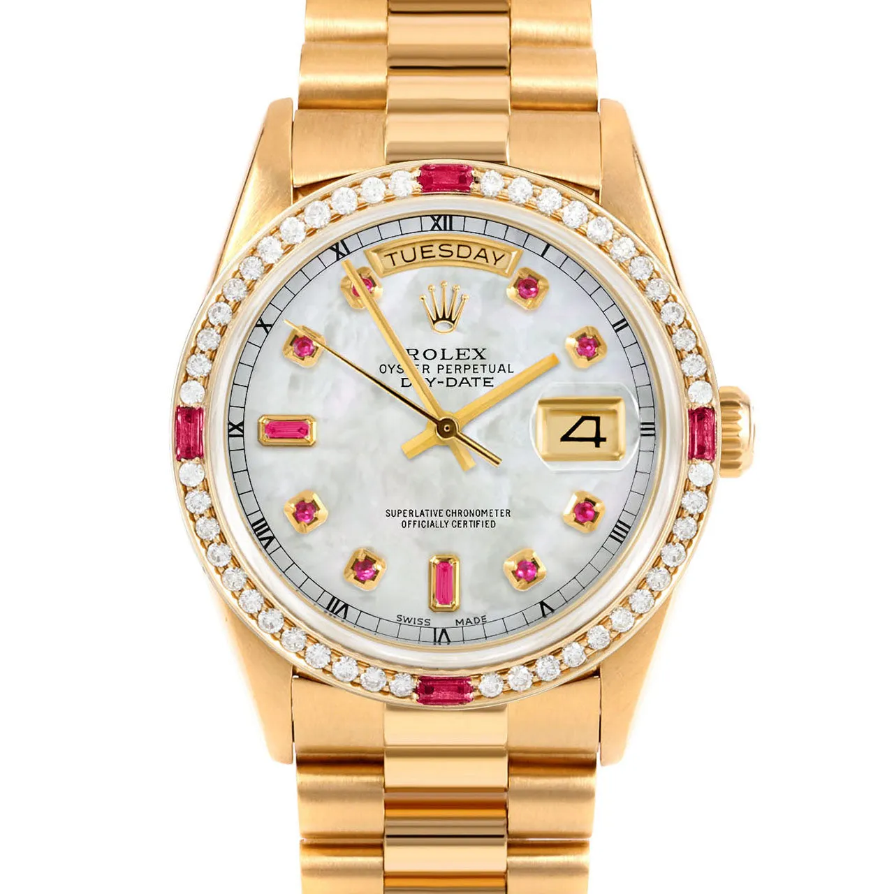 Rolex Day-Date 36mm | 18238-WMOP-RBY-AM-4RBY-PRS