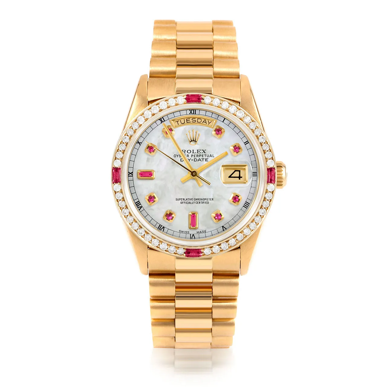 Rolex Day-Date 36mm | 18238-WMOP-RBY-AM-4RBY-PRS