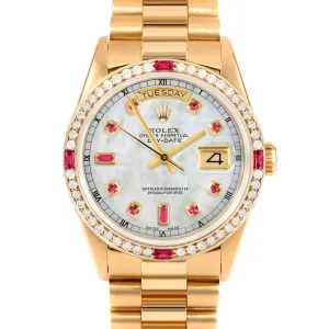 Rolex Day-Date 36mm | 18238-WMOP-RBY-AM-4RBY-PRS