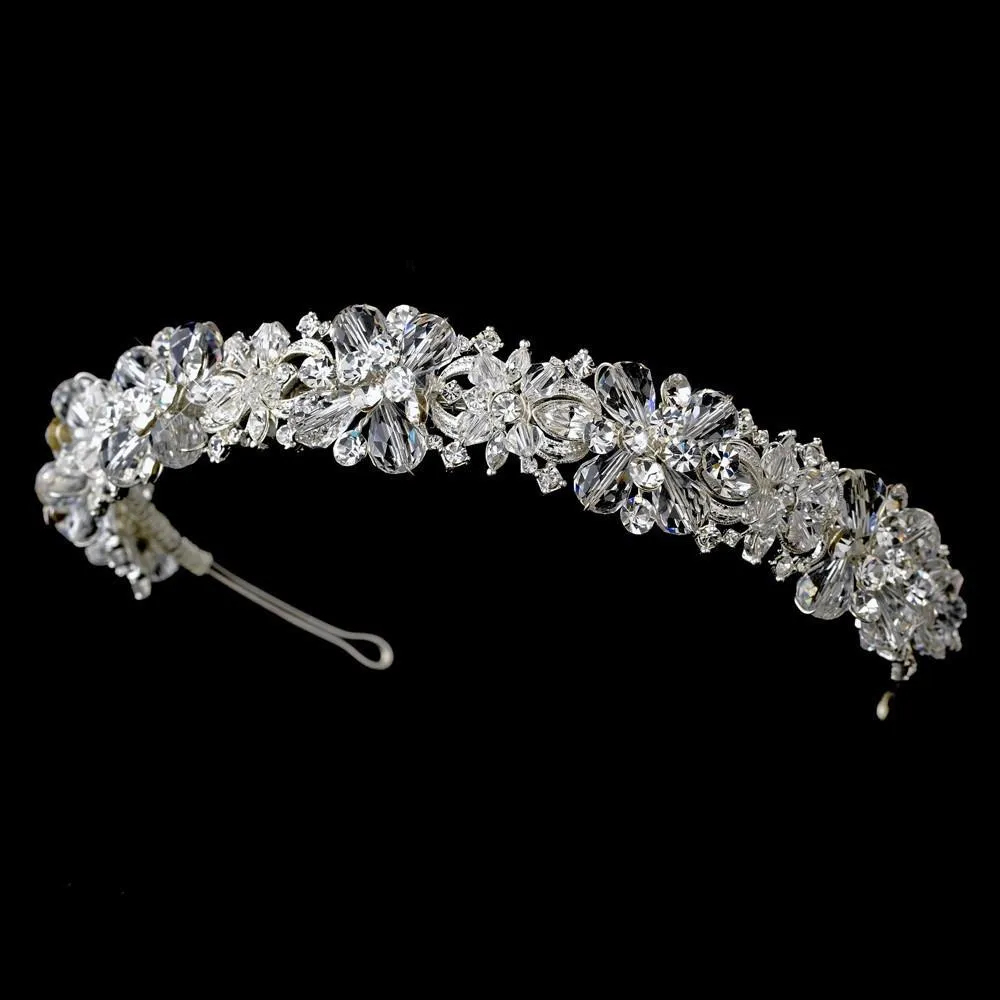 Silver Crystal & Swarovski Crystal Headpiece Tiara