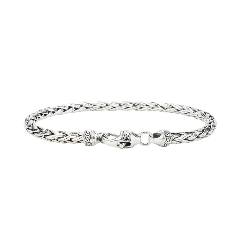 Silver Wheat Link Bracelet