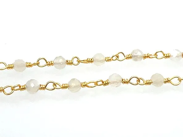 Smoky Moonstone Rosary Chain