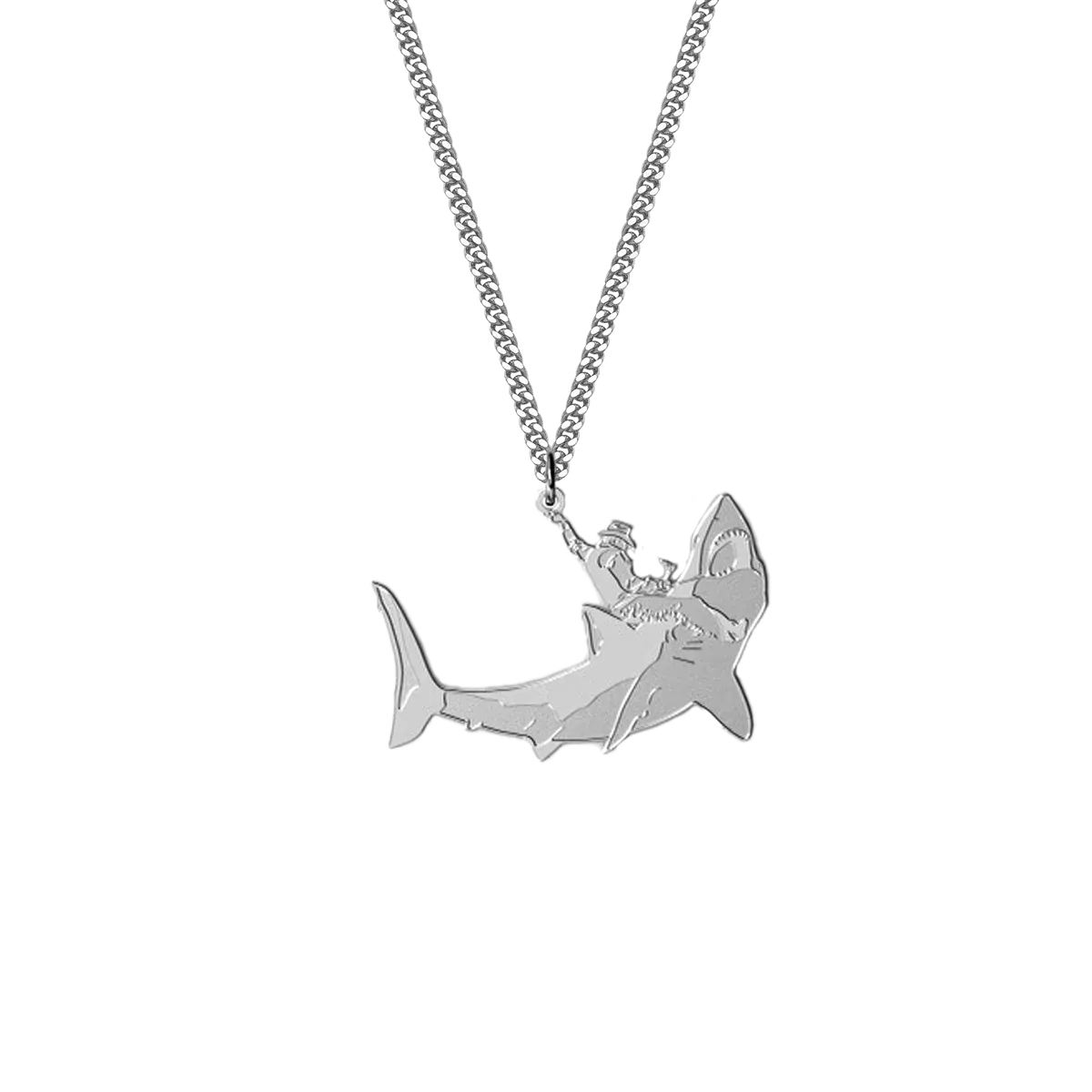 SpurWest Trading Co. Silver Shark Wrangler Necklace