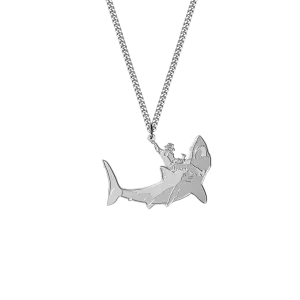 SpurWest Trading Co. Silver Shark Wrangler Necklace