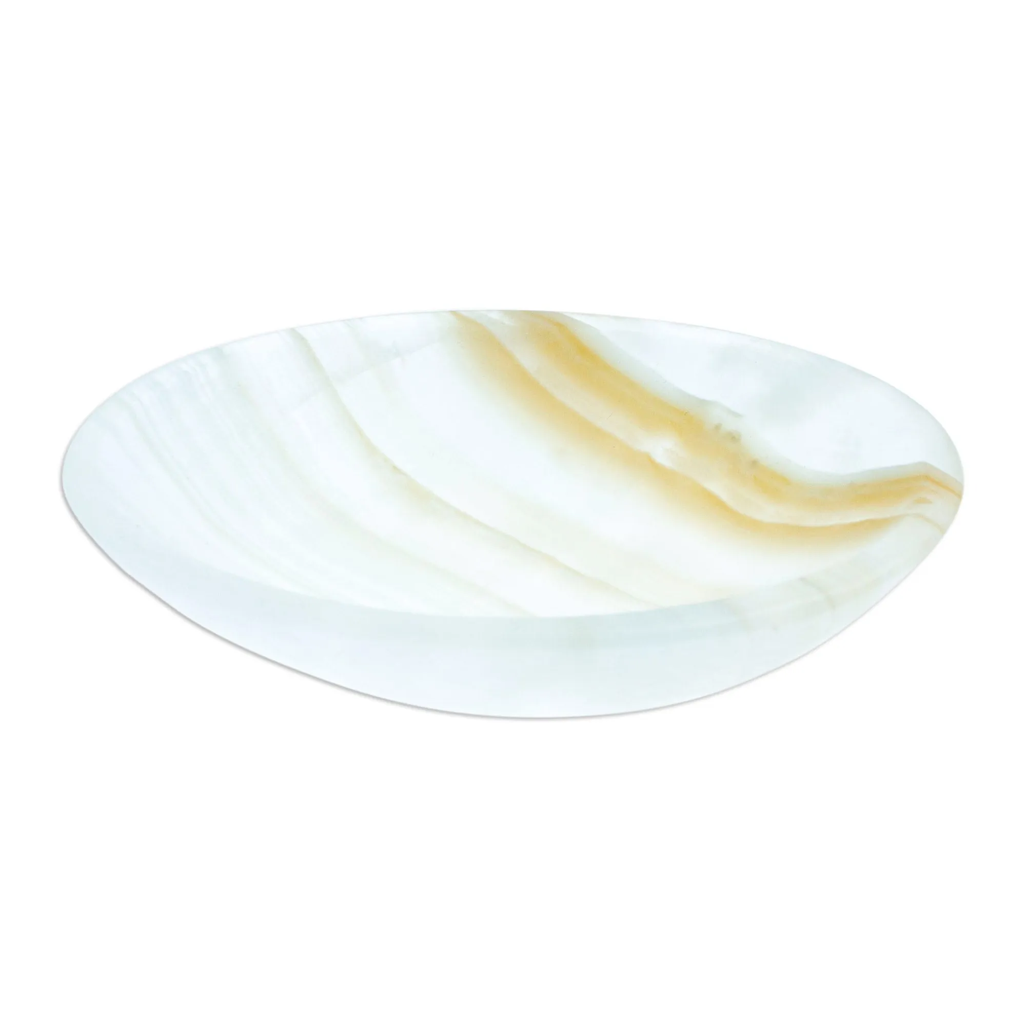 Striped Onyx Soap Dish Hand Crafted in Mexico - Clean Lines | NOVICA