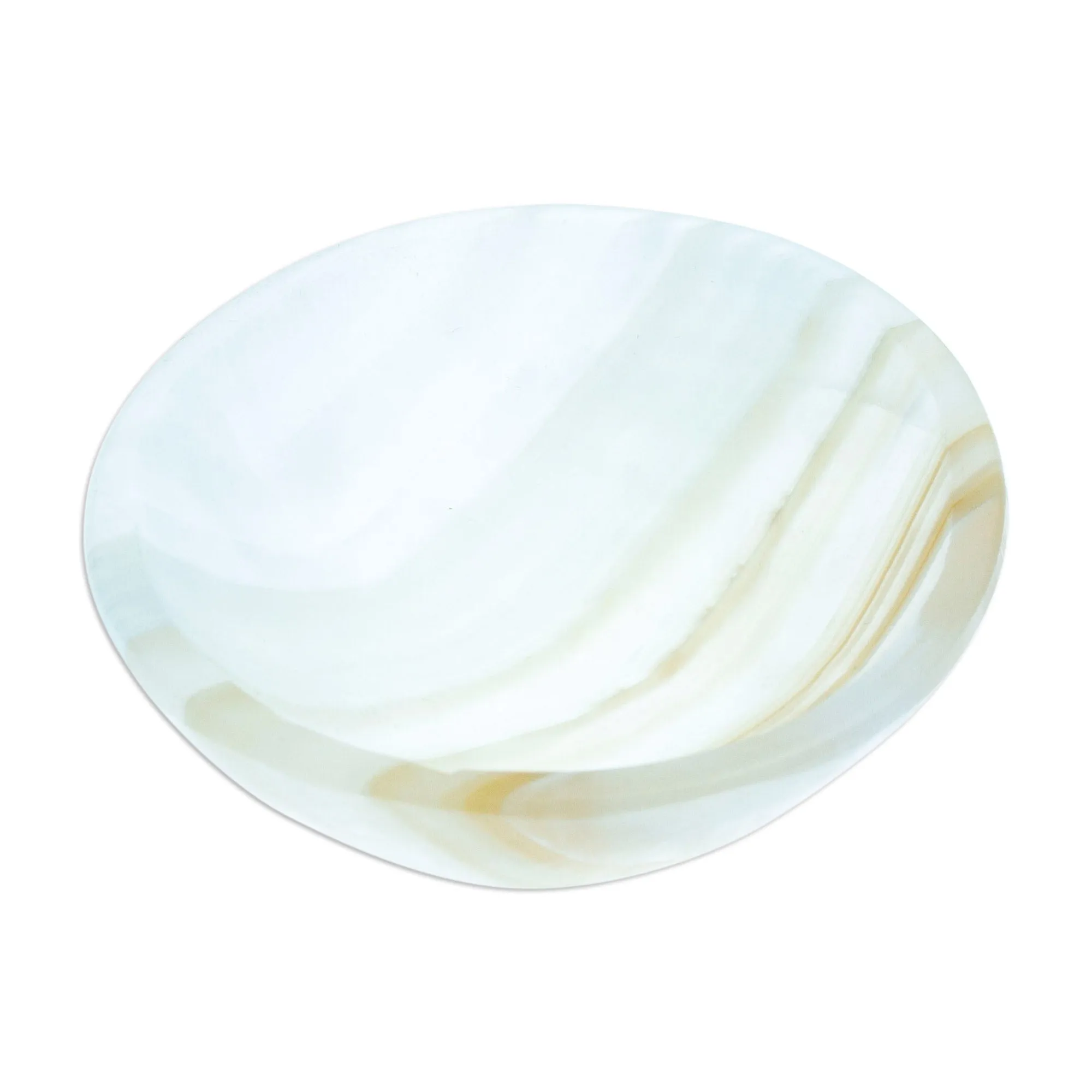 Striped Onyx Soap Dish Hand Crafted in Mexico - Clean Lines | NOVICA