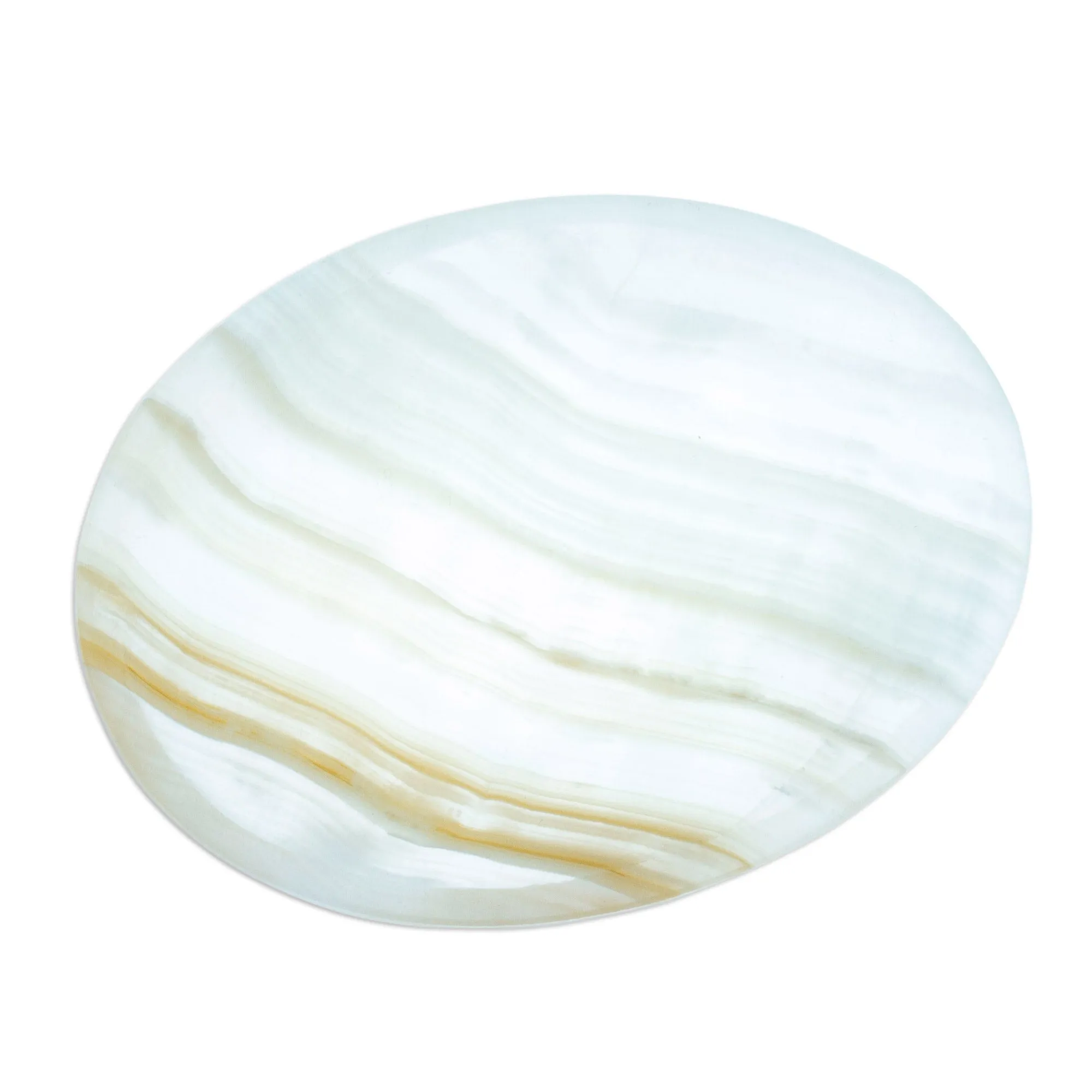 Striped Onyx Soap Dish Hand Crafted in Mexico - Clean Lines | NOVICA