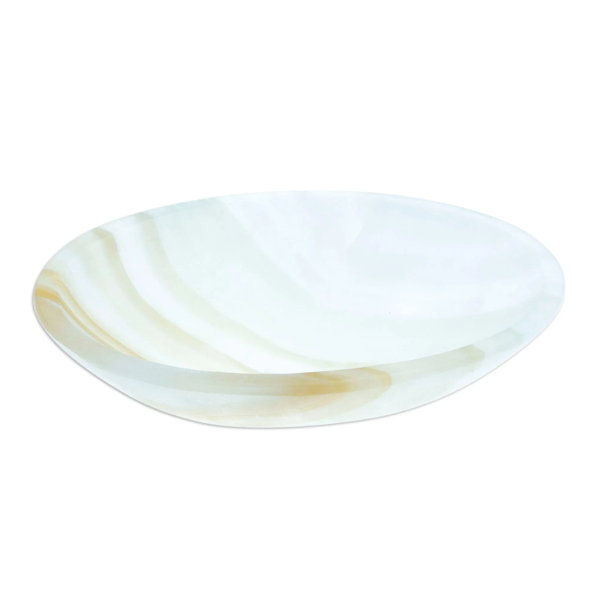 Striped Onyx Soap Dish Hand Crafted in Mexico - Clean Lines | NOVICA