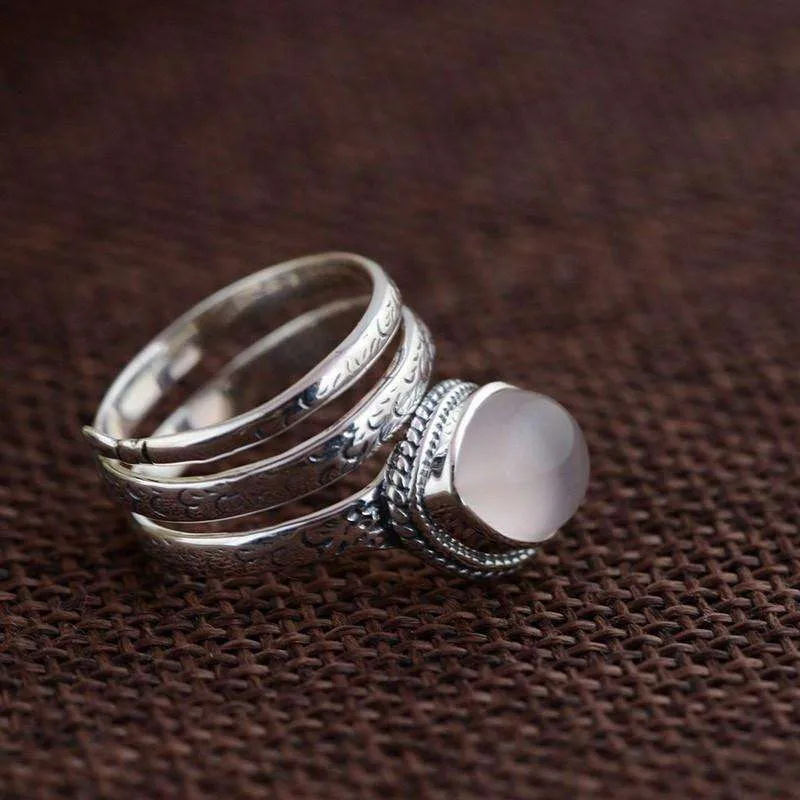 Thai Sterling Silver Moonstone Ring