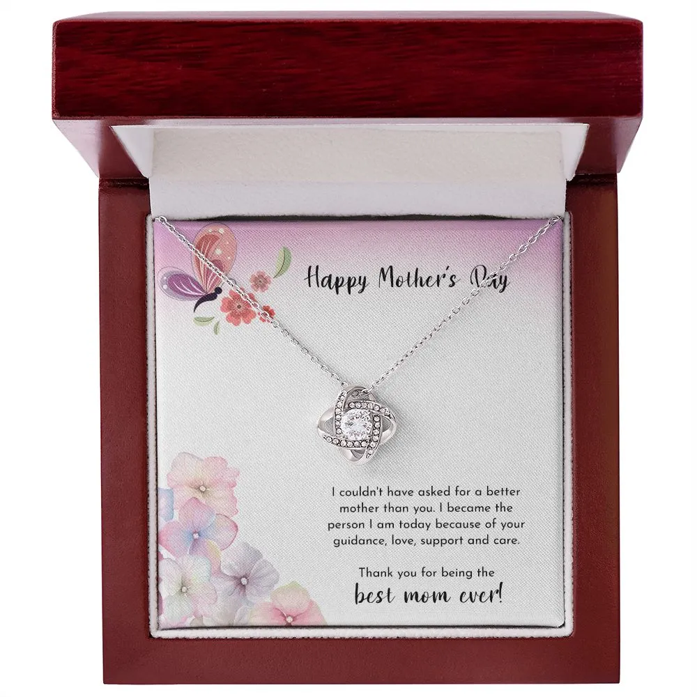 To my Mom Love Knot Necklace, Best Mom Ever, Gift for Mom Necklace, Birthday Gift, Mother's Day Gift