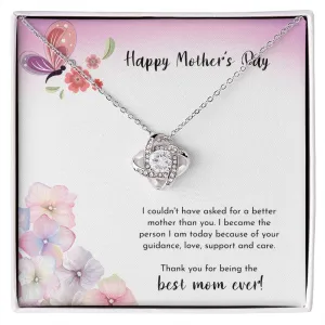 To my Mom Love Knot Necklace, Best Mom Ever, Gift for Mom Necklace, Birthday Gift, Mother's Day Gift