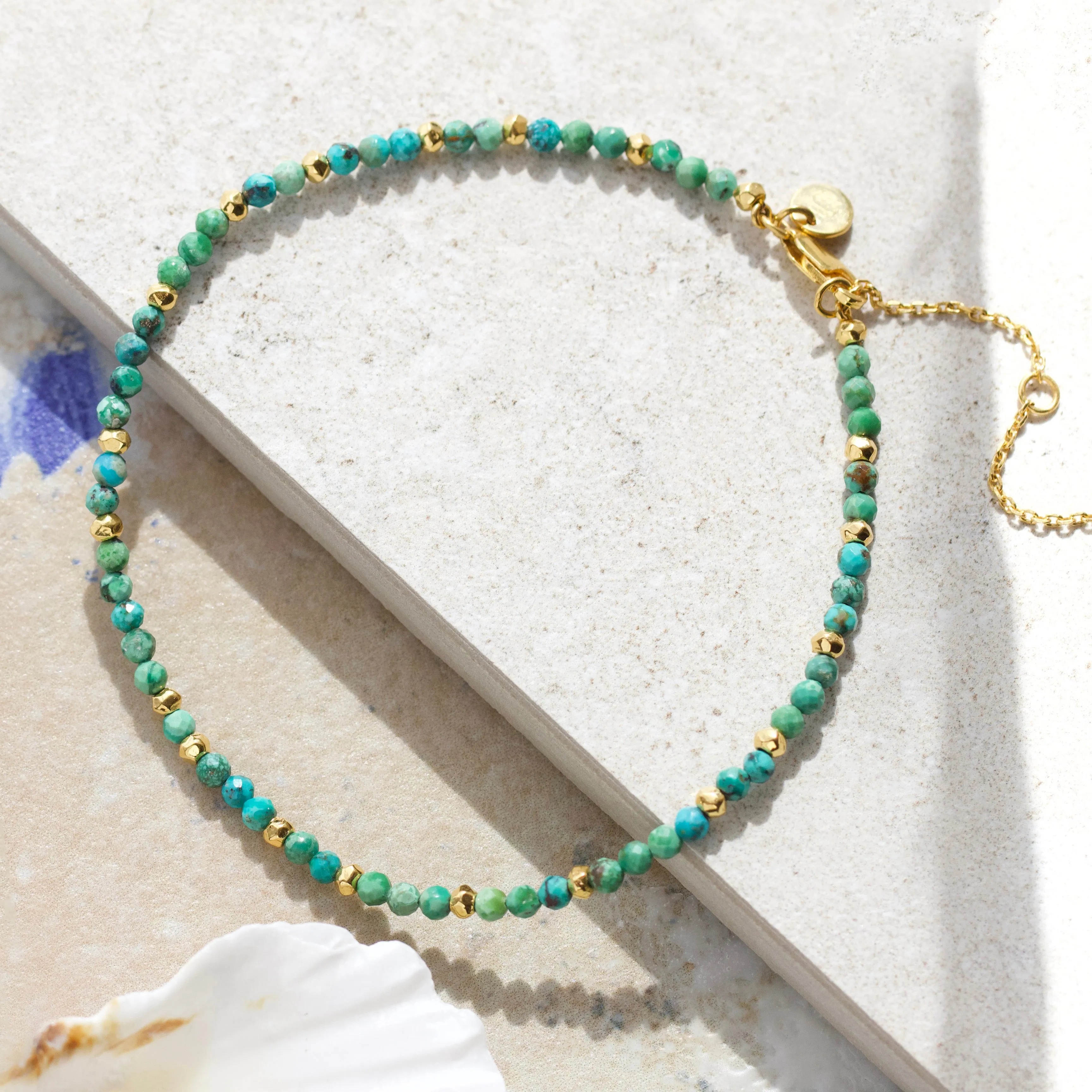 Turquoise Beaded Anklet