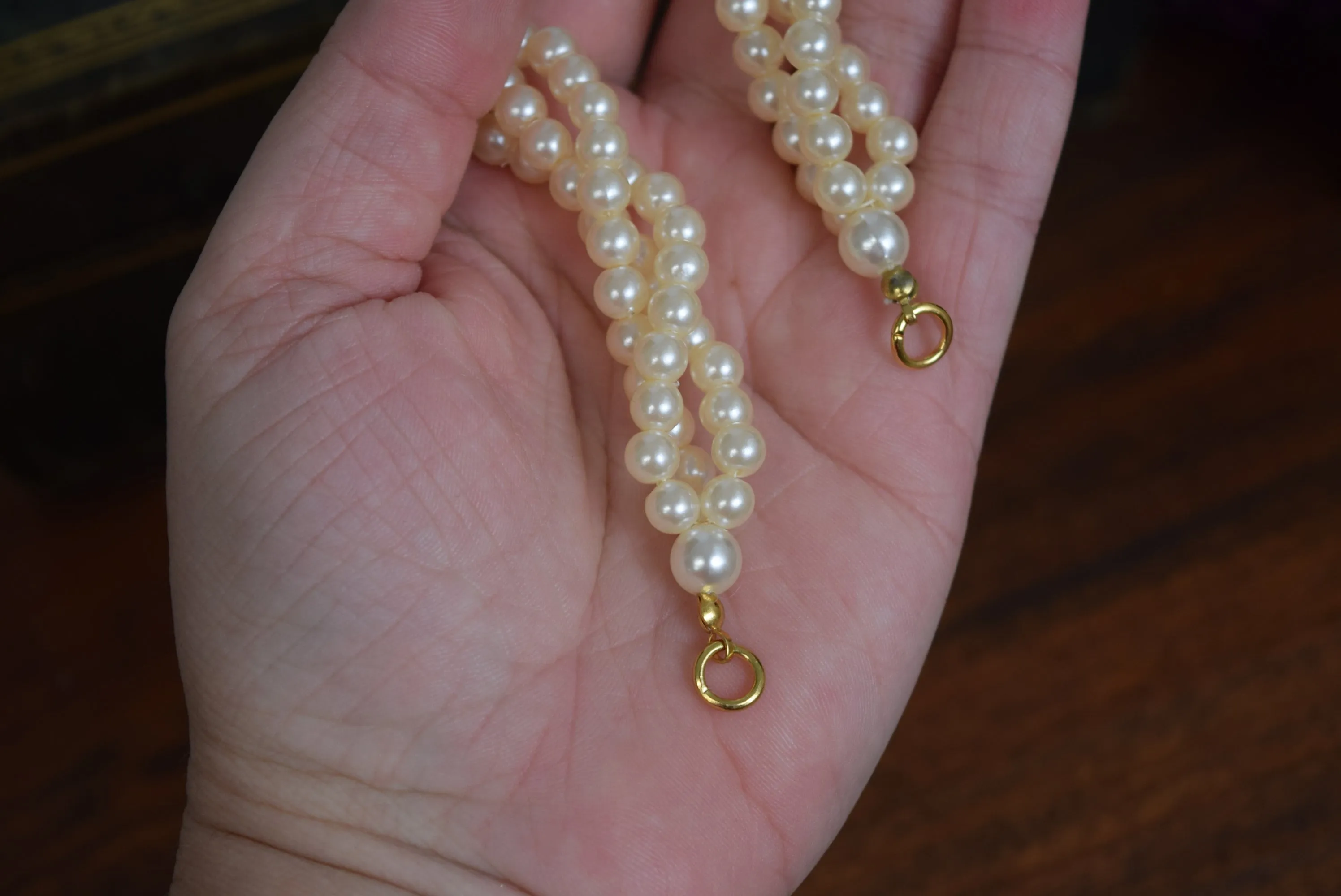 Twisted Pearl Necklace or Hair Strands