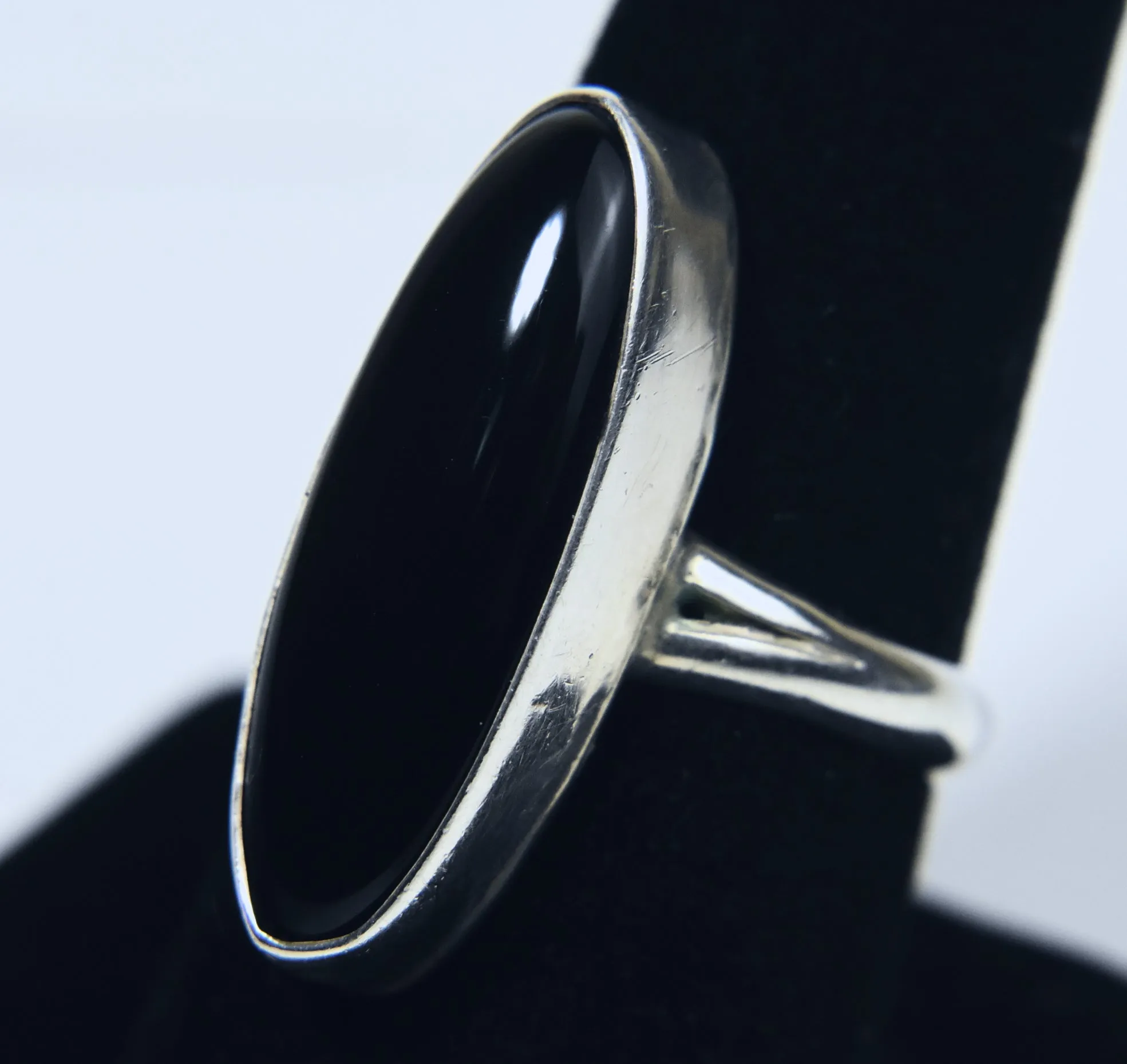 Vintage Black Onyx Ring - Size 7.75