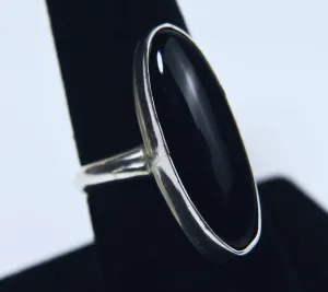 Vintage Black Onyx Ring - Size 7.75