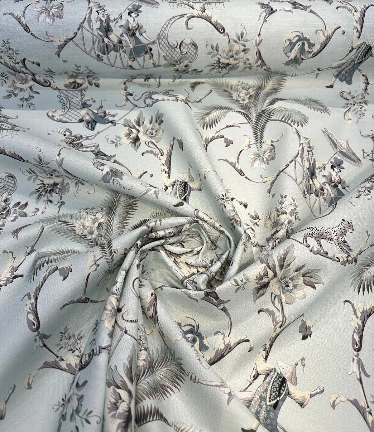 Waverly Mandarin Prose Moonstone Drapery Upholstery Fabric by the Yard