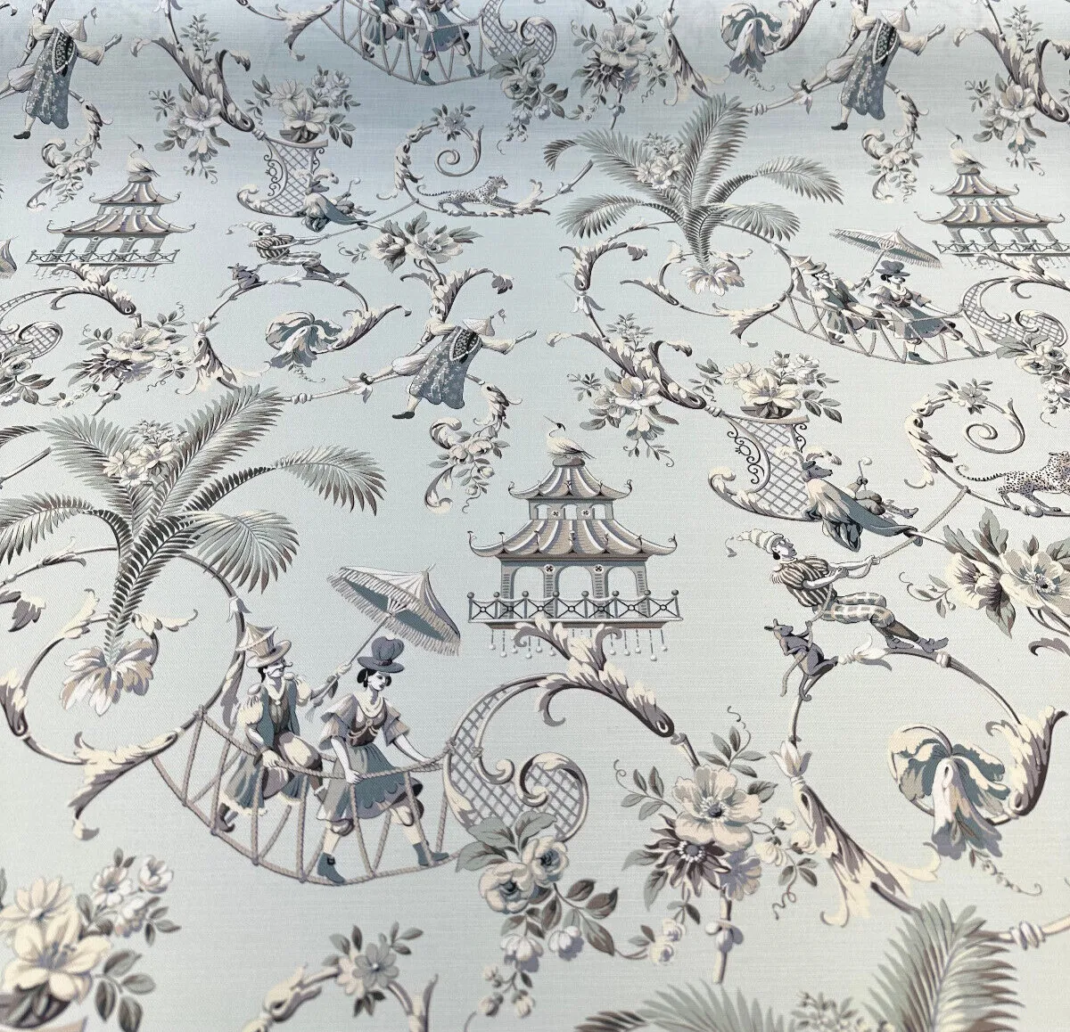 Waverly Mandarin Prose Moonstone Drapery Upholstery Fabric by the Yard