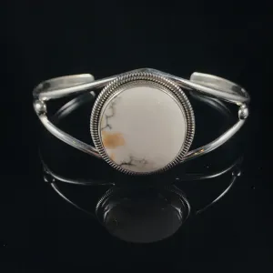 White Buffalo & Sterling Bracelet