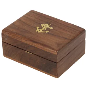 Wooden Trinket Jewelry Box, Sleek and Simple Gift for Girls, 4 x 3 x 1.75 inches