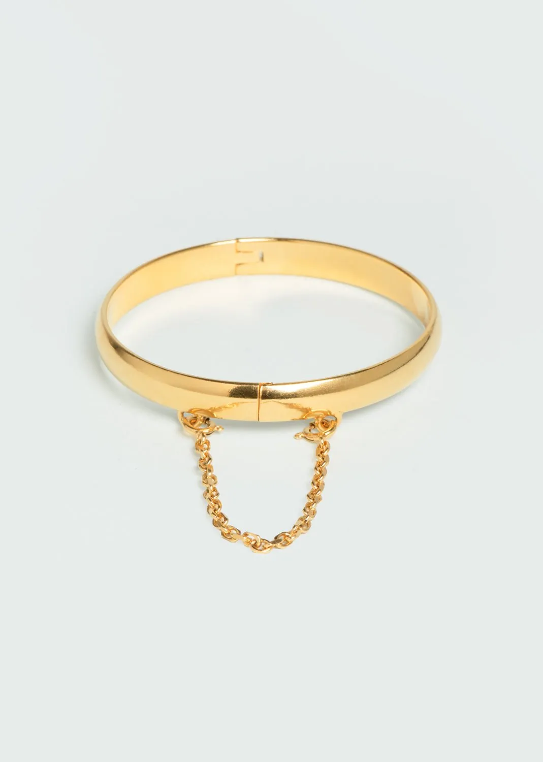 Wouters & Hendrix - Gold Bangle Bracelet with Detachable Chain