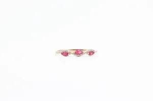 Yellow Gold Wavy Ruby Ring